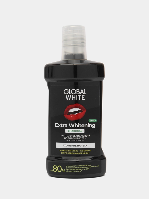 Экстра отбеливающий ополаскиватель для полости рта GLOBAL WHITE 300 мл