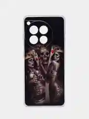 Оливковый чехол на OnePlus Ace 3/12R / Ван Плас Асе 3/12R прозрачный, с рисунком, защита камеры