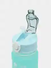 Зеленый бутылка для воды спортивная с трубочкой, 750 мл