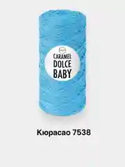 Голубой шнур для вязания Caramel Dolce Baby 2мм, 140г, 220м полимерная нить, шнур для макраме