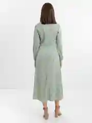 Зеленый платье шифоновое с разрезом