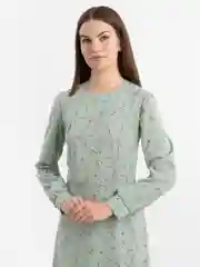Зеленый платье шифоновое с разрезом