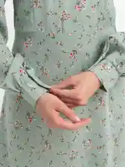 Зеленый платье шифоновое с разрезом
