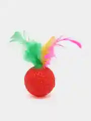 Игрушка для кошек мяч с перьями, интерактивная