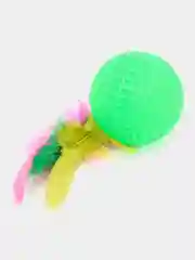 Игрушка для кошек мяч с перьями, интерактивная