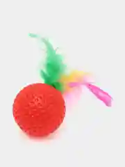 Игрушка для кошек мяч с перьями, интерактивная