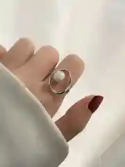 Серебряный кольцо с жемчугом женское посеребренное