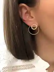 Серьги бижутерия женские круглые, сережки со стразами