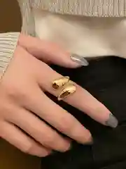 Золотой кольцо женское посеребренное
