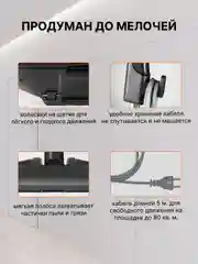 Черный пылесос ручной, вертикальный беспроводной для дома Xiaomi Deerma DX115C и DX118C RU-версия
