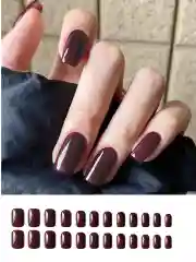 Белый накладные ногти, однотонные, дизайн ногтей