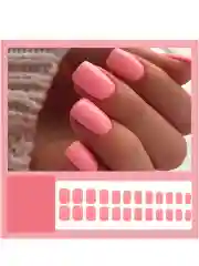 Розовый накладные ногти, однотонные, дизайн ногтей