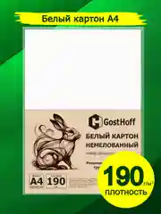 Прозрачный белый картон