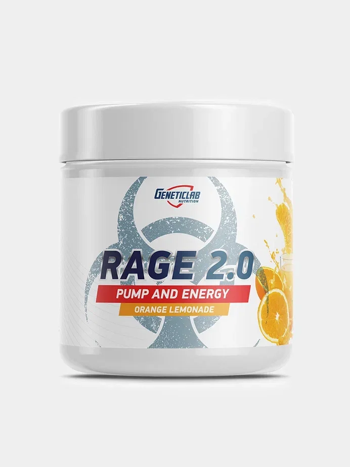 Предтренировочный комплекс RAGE 2.0, GeneticLab Nutrition, 240гр
