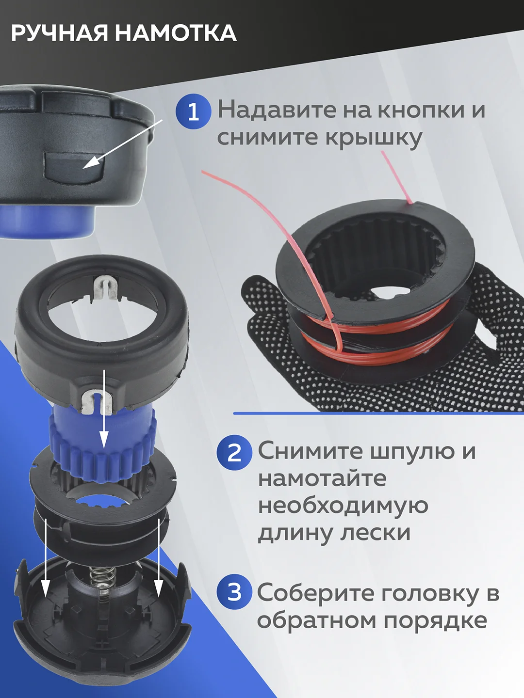 Катушка для триммера 83 М10х1.25мм, Чеглок
