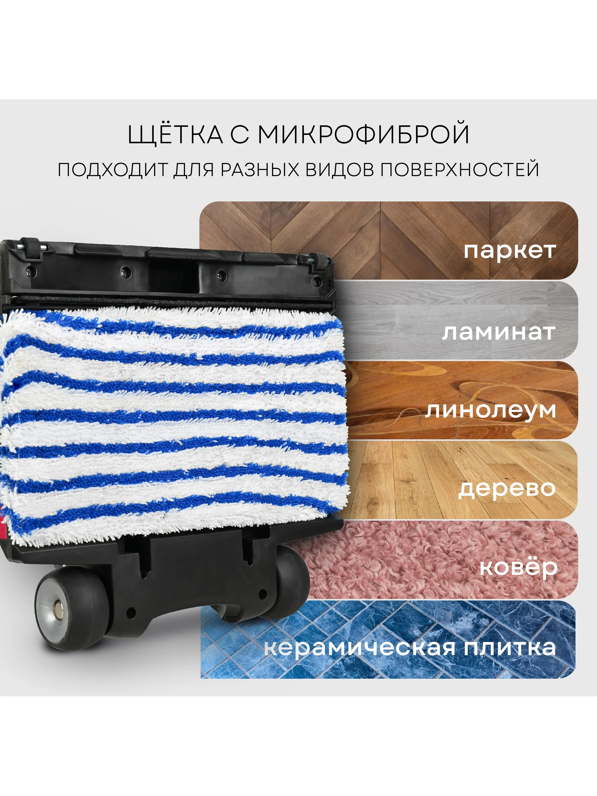 Вертикальный паровой пылесос 6 в 1 PLANTA PL-SC301, сухая и влажная уборка