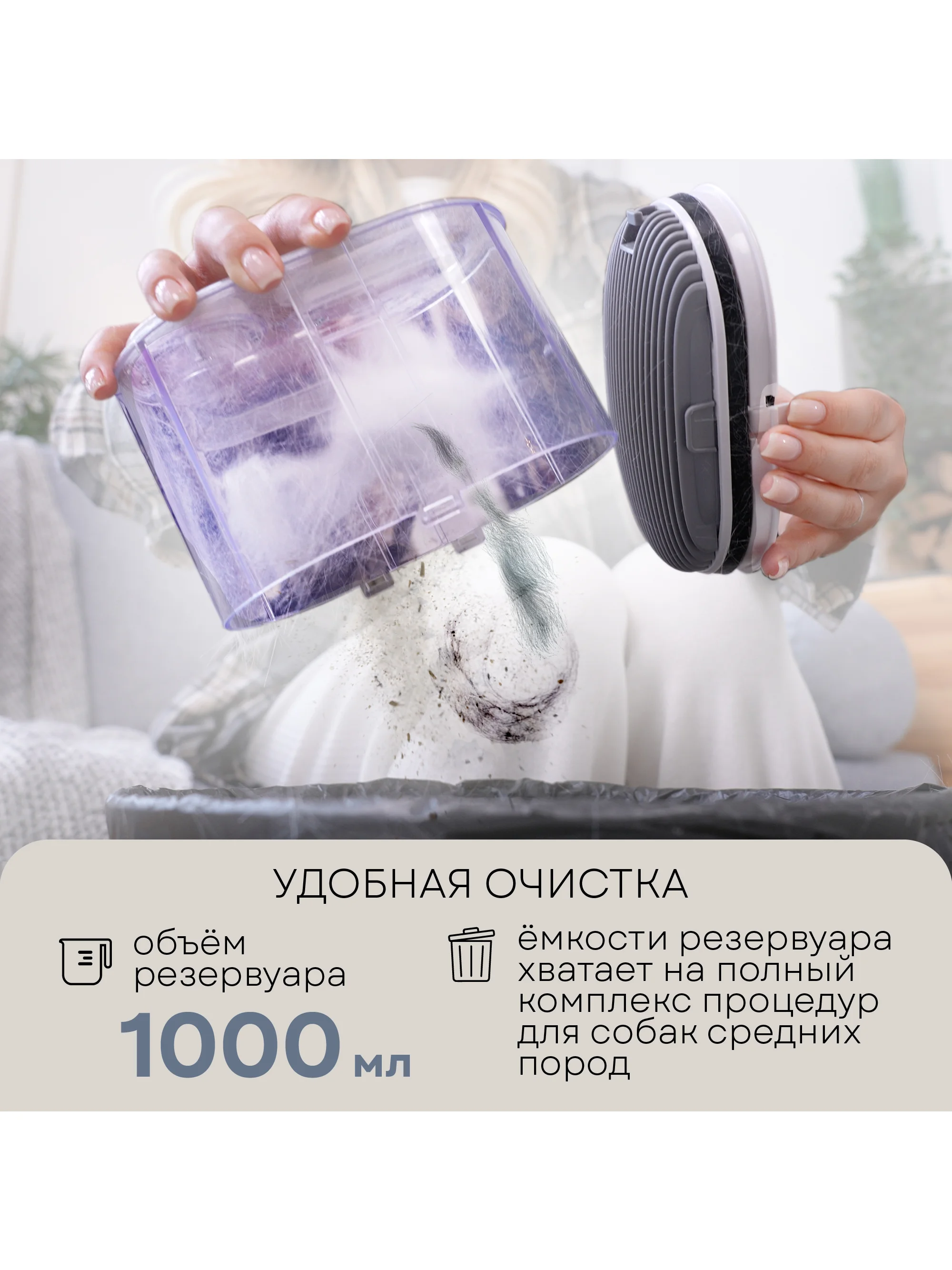 Набор для стрижки собак и кошек PLANTA PL-GK05, груминг-набор с феном, 5 насадок