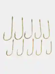 Золотой крючки рыболовные, набор - 50 штук (размеры 3,4,5,6,7,8,9,10,11,12 по 5 шт. каждого)