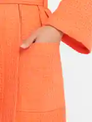 Оранжевый халат женский вафельный, Lilians