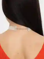 Белый чокер ажурный черный белый