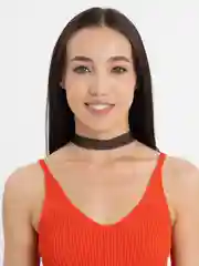 Черный чокер ажурный черный белый