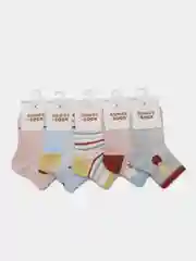 Розовый носки детские набор, 5 пар