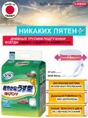 Трусики-подгузники урологические LIVEDO "Рефрэ" ("Refre") впит. 300 мл (2 к), р. M, 22 шт