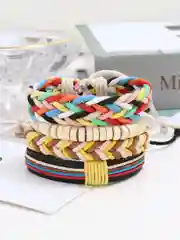 Женский браслет на руку / многослойный / комбинированный / ручная сборка