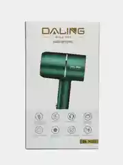 Зеленый фен для волос, дорожный, DALING 1400 Вт, скоростей 2, кол-во насадок 1