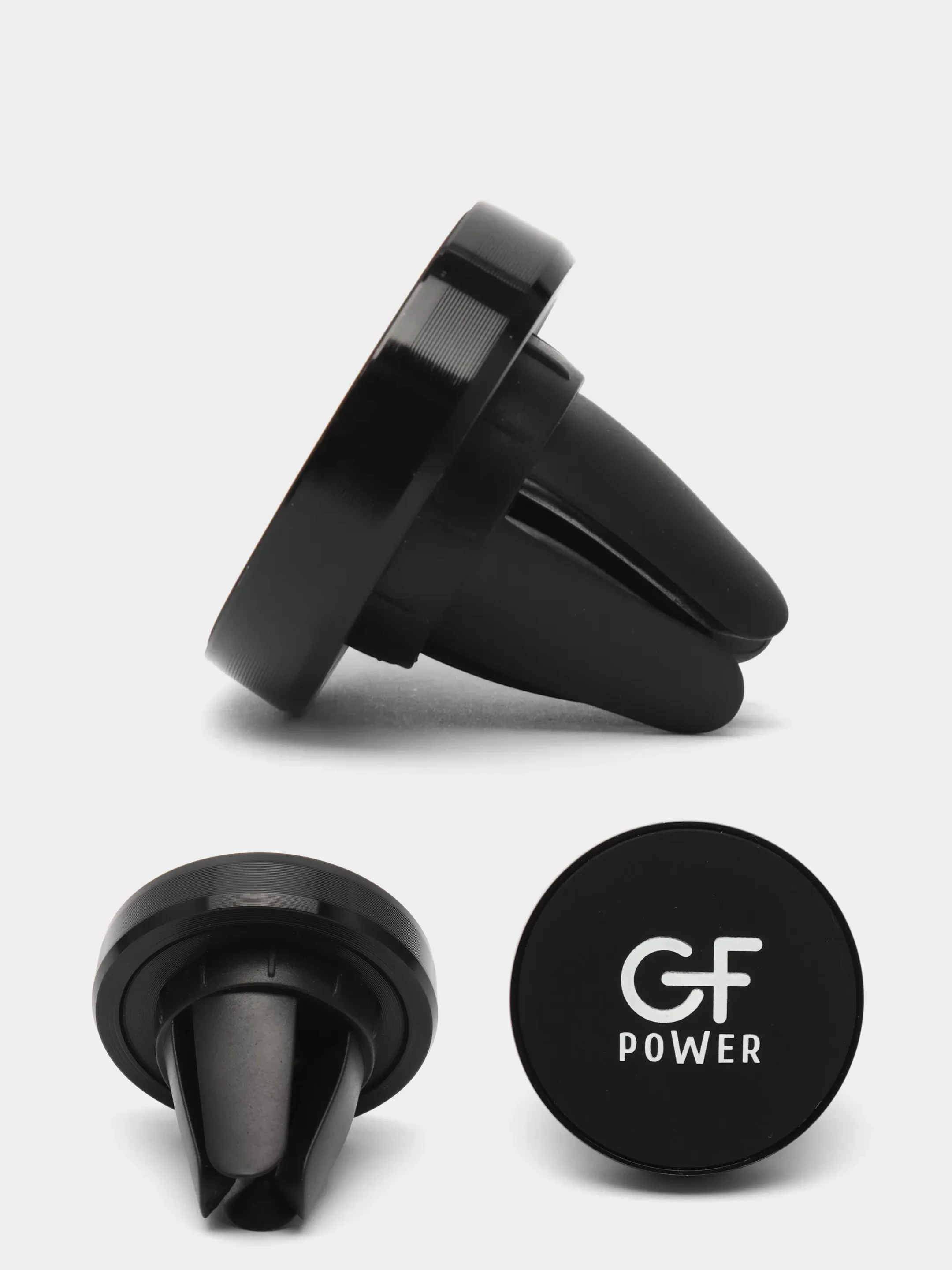 Черный держатель для телефона в машину магнитный GFPoWeR CH-01, на воздуховод дефлектор