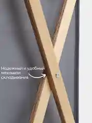 Серый корзина для хранения белья с крышкой в ванную, складная. Бак для белья ФЕКА