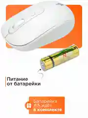 Беспроводная бесшумная мышь Gembird, MUSW-355-W