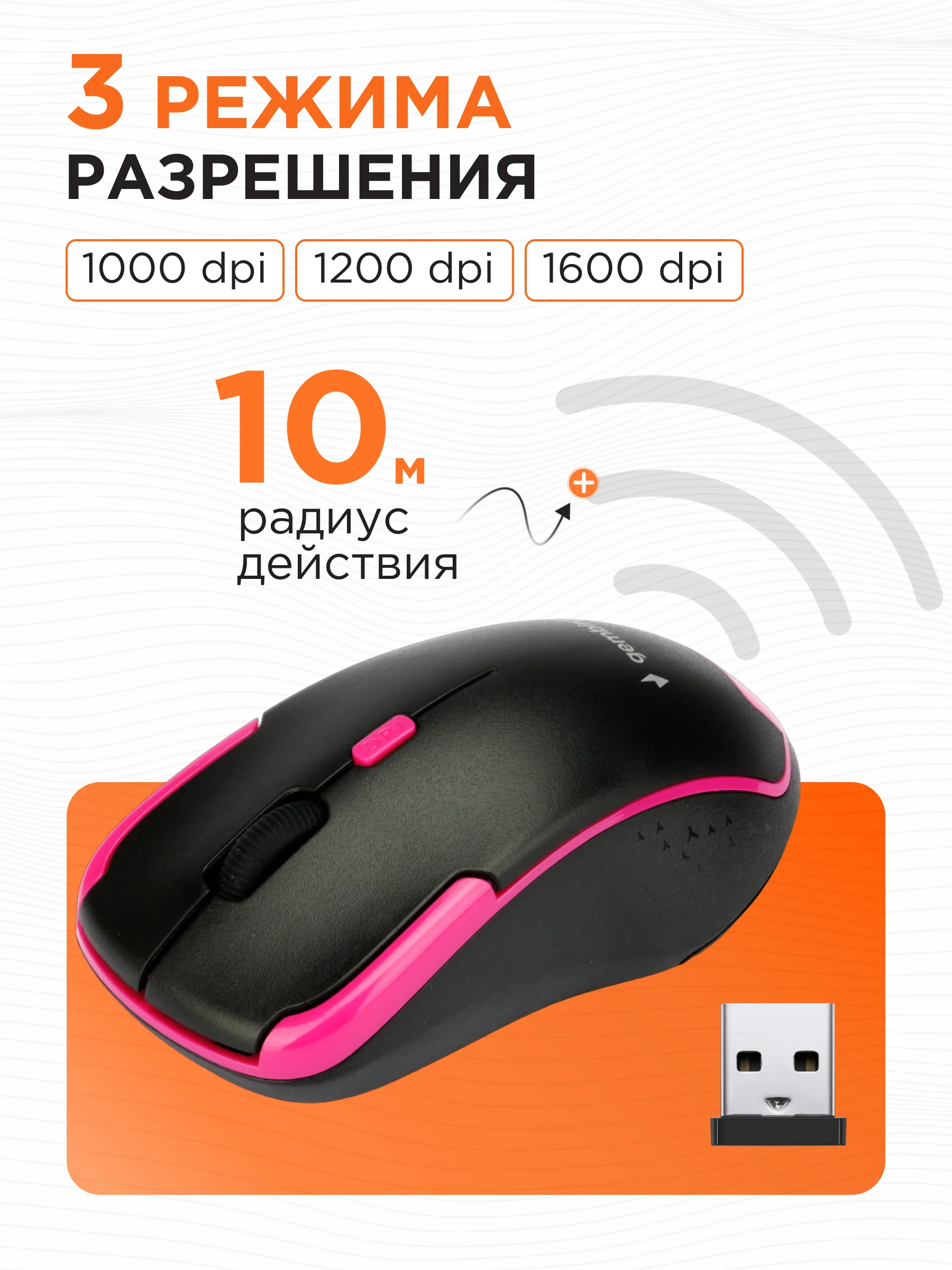 Беспроводная мышь Gembird, MUSW-415