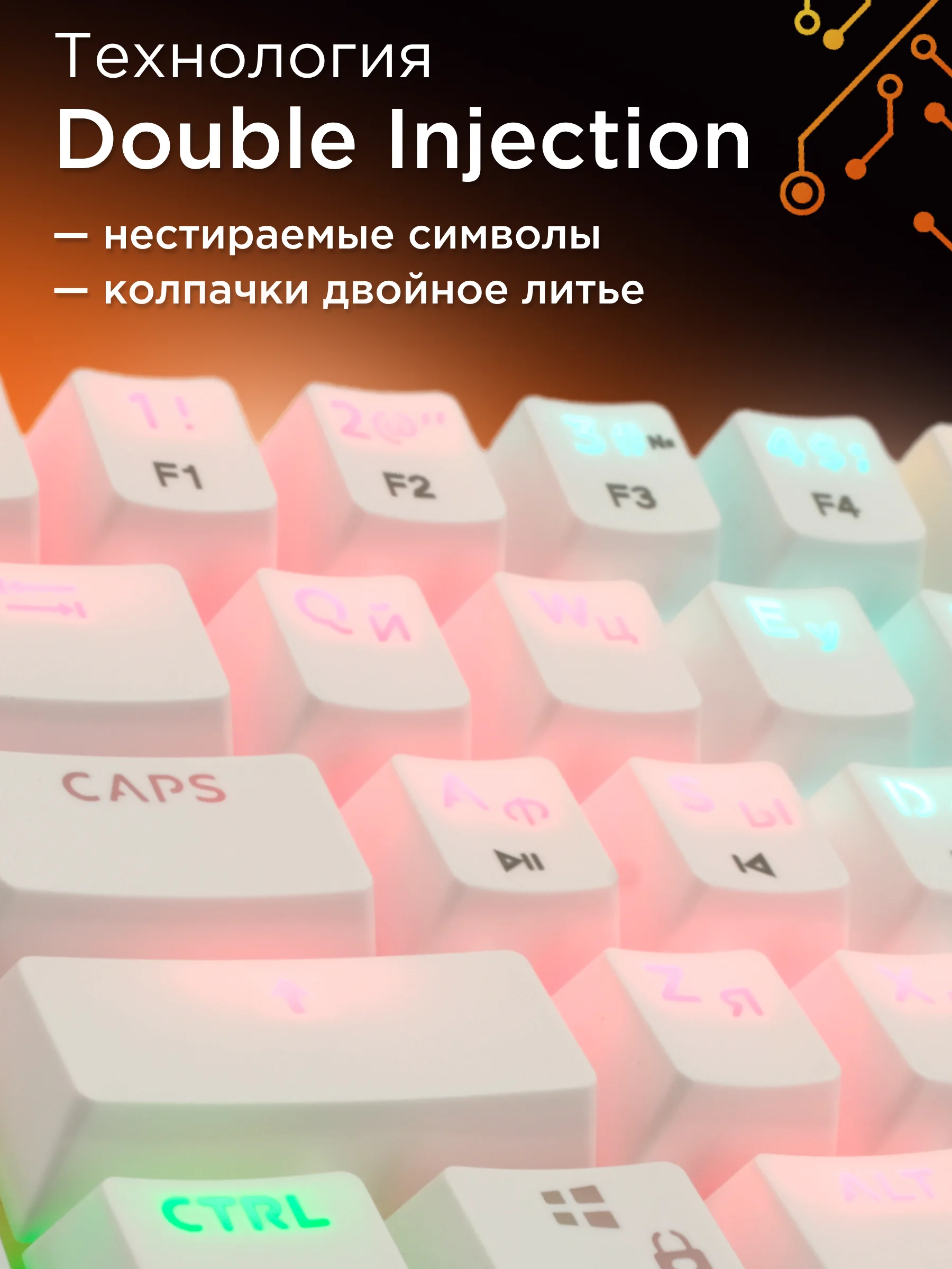 Проводная механ.клавиатура Гарнизон GK-400GL-W