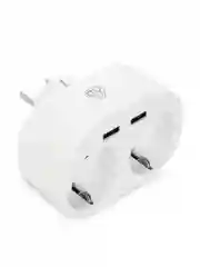 Разветвитель, 2 гнезда, 2xUSB 2.4 А суммарно, 16 А, 4000 Вт