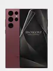 Прозрачный 1-2шт, защитная плёнка для Samsung Galaxy S23,S24,S22,Plus+/FE/Ultra BROSCORP гидрогелевая