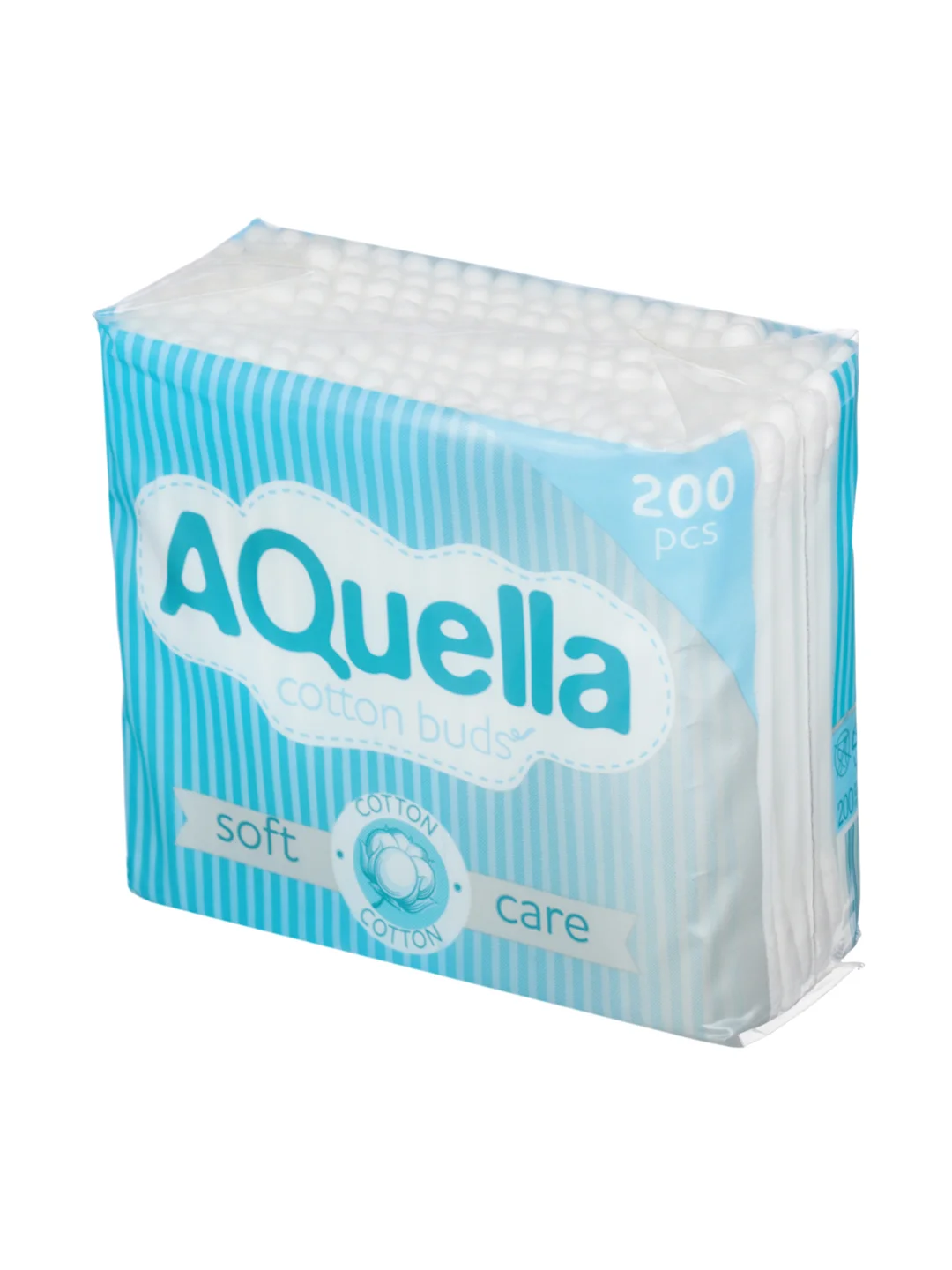 Ватные палочки AQUELLA, п/э пакет, 200 штук