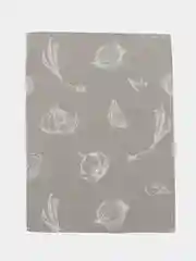 Серый полотенце кухонное "Лук-Чеснок"