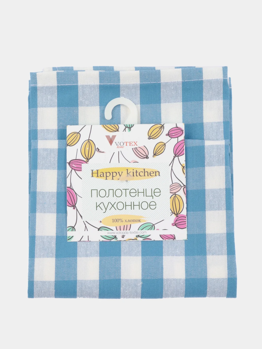 Темно-синий полотенце кухонное "Крос"