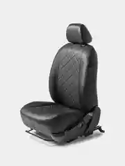 Черный чехлы Rival Ромб Skoda Rapid 2013-/VW Polo VI LB 2020-, без зад. подлокотника, SC.5101.2