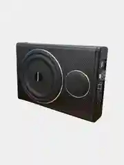 Черный автомобильный активный сабвуфер под сиденье 8"