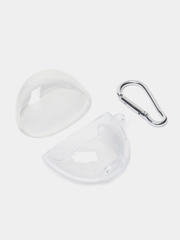 Чехол  для наушников Huawei Free Buds 5/5i/6i TWS, с карабином прозрачный, силиконовый,