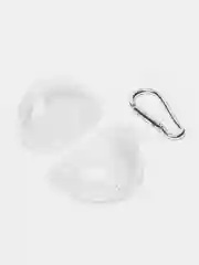 Чехол  для наушников Huawei Free Buds 5/5i/6i TWS, с карабином прозрачный, силиконовый,