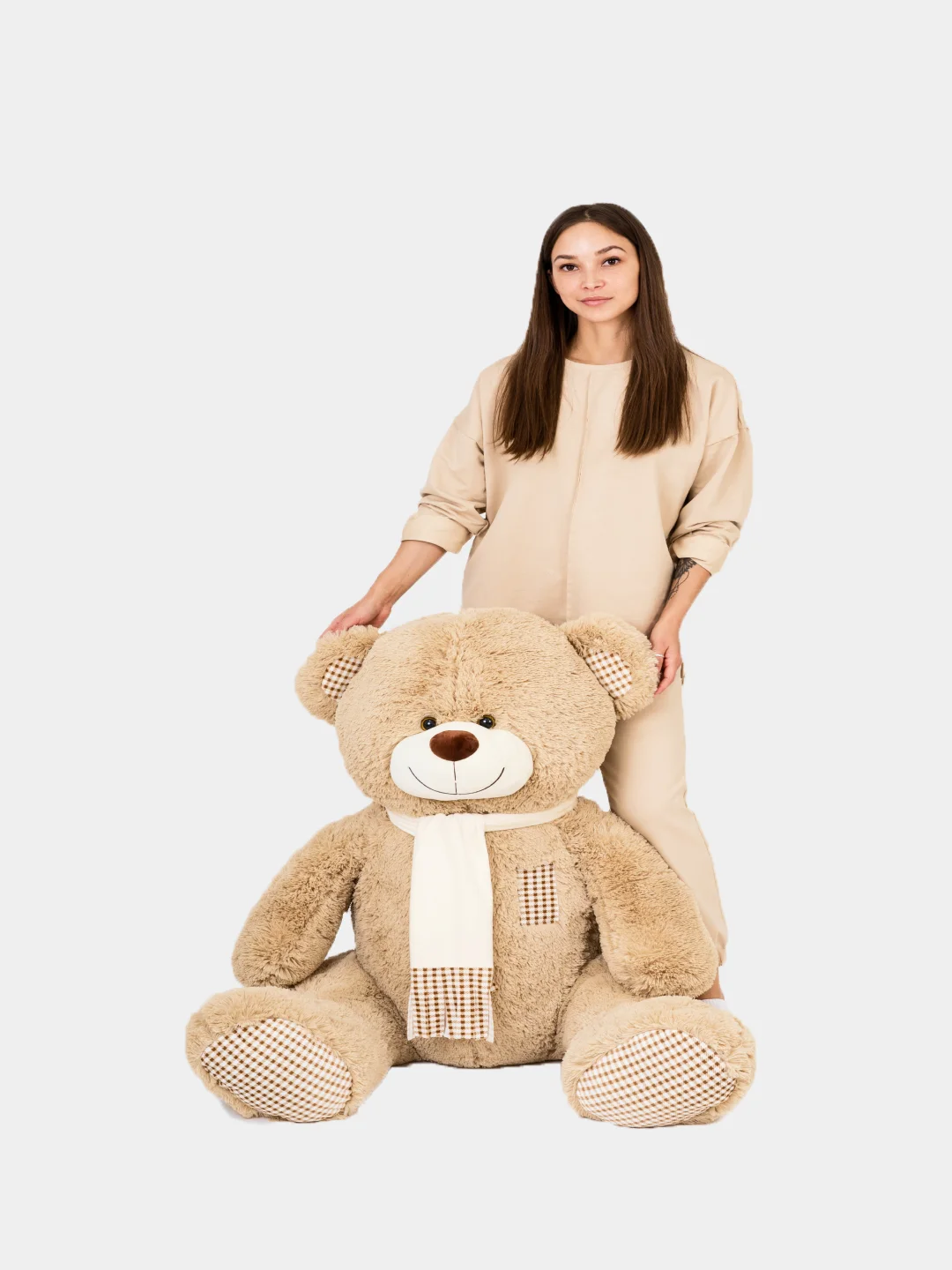 Мягкая игрушка, Плюшевый мишка, Плюшевый медведь, Classic, ОР 160 см. Дл. 120 см. С. 85 см