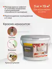 Акриловая краска белая для стен и потолков матовая без запаха ТМ Professional