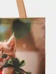Сумка шоппер "Клубничный котик" 35*40см из плотной ткани с водонепроницаемой защитой
