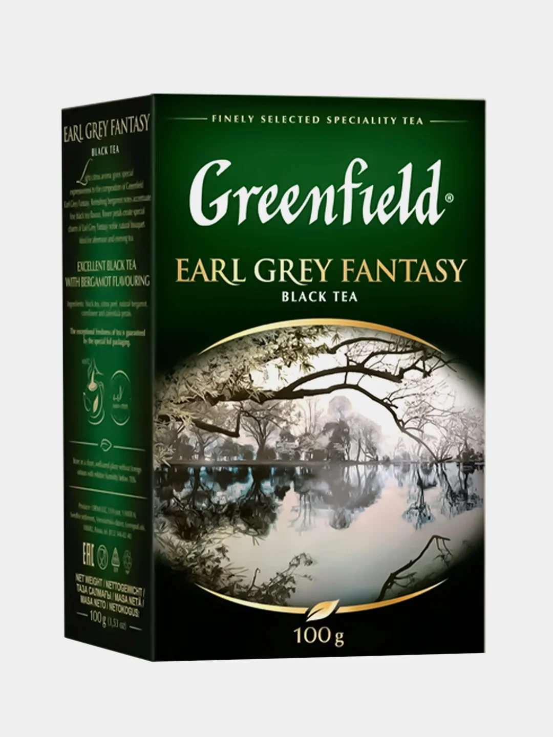 Чай черный листовой Greenfield Earl Grey Fantasy, с добавками, 100 г