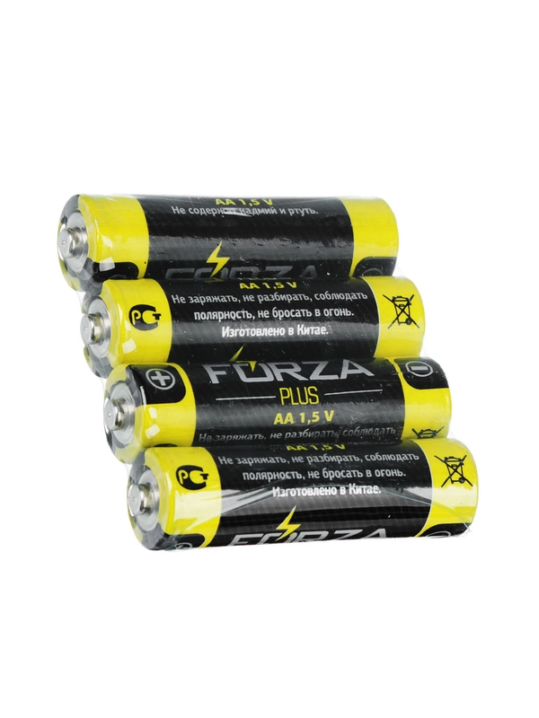 Батарейки 4 штуки "Super heavy duty", тип AA, солевая, плёнка