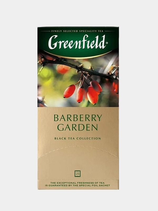 Чай черный Greenfield Barberry Garden, с ягодами барбариса, 25 пакетиков х 1,5 г