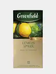Чай Greenfield Лемон Спарк, в пакетиках, черный, с  добавками, 1,5г х 25 пакетиков
